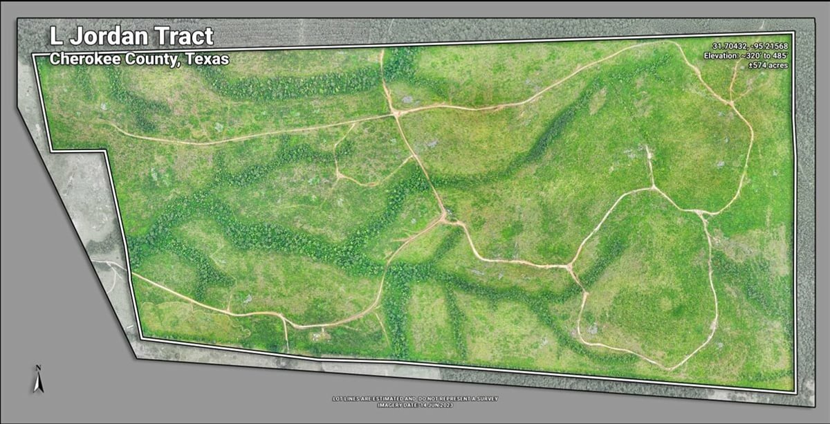 Photo 24 of L Jordan, 574 acres, Cherokee County, Texas