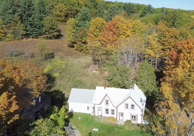 768 Drone overhead of house