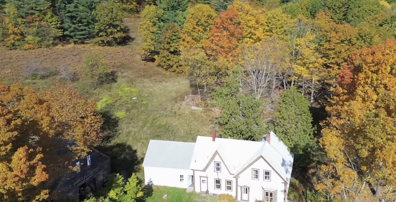 768 Drone overhead of house