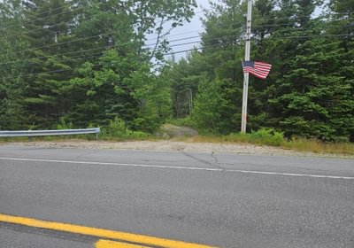 Access road along Route 1 with cable