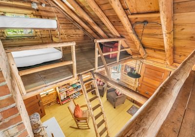 Butterfield Lodge birds eye view of living room