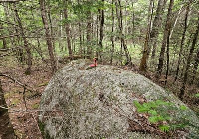 Corner pin in rock Route 1 lot