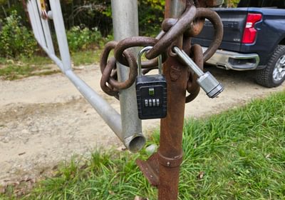 Gate just off of Averill Hill road
