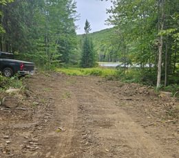 Howes pond and road