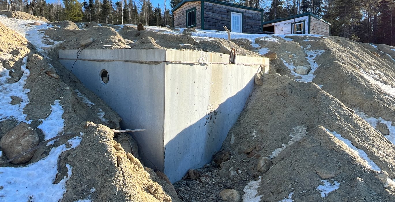 Concrete holding tank